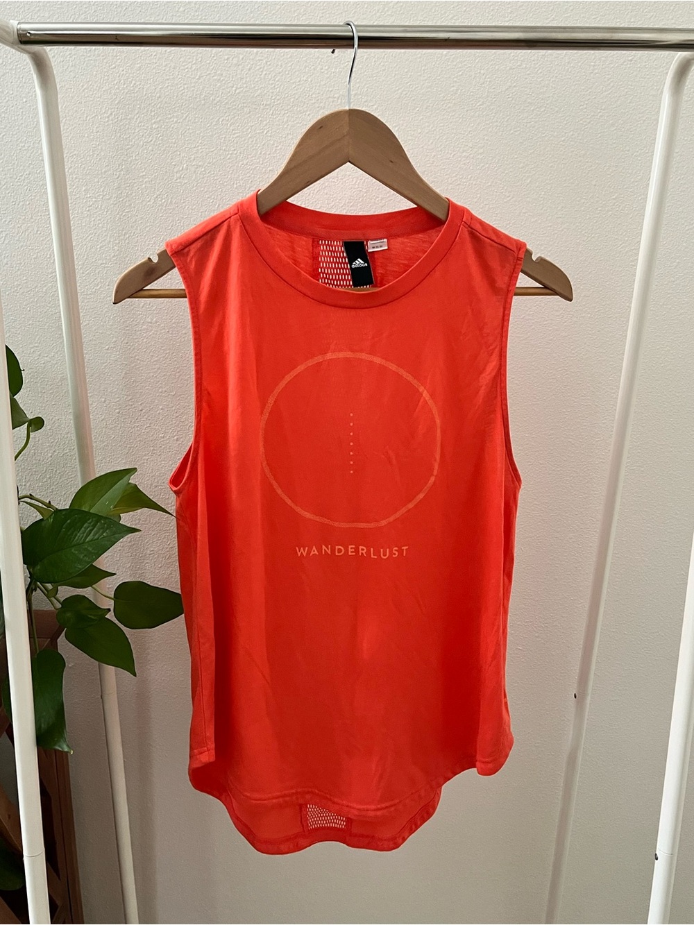 adidas Women’s Muscle Tank Top — Coral Orange
